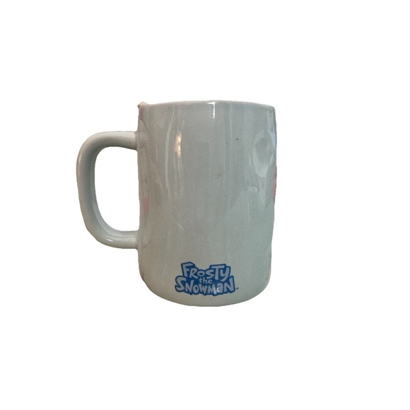 Rae Dunn Mug – Frosty the Snowman "Jolly Happy Fun" – Light Blue‎ Ceramic 4.25" - Picture 2 of 5
